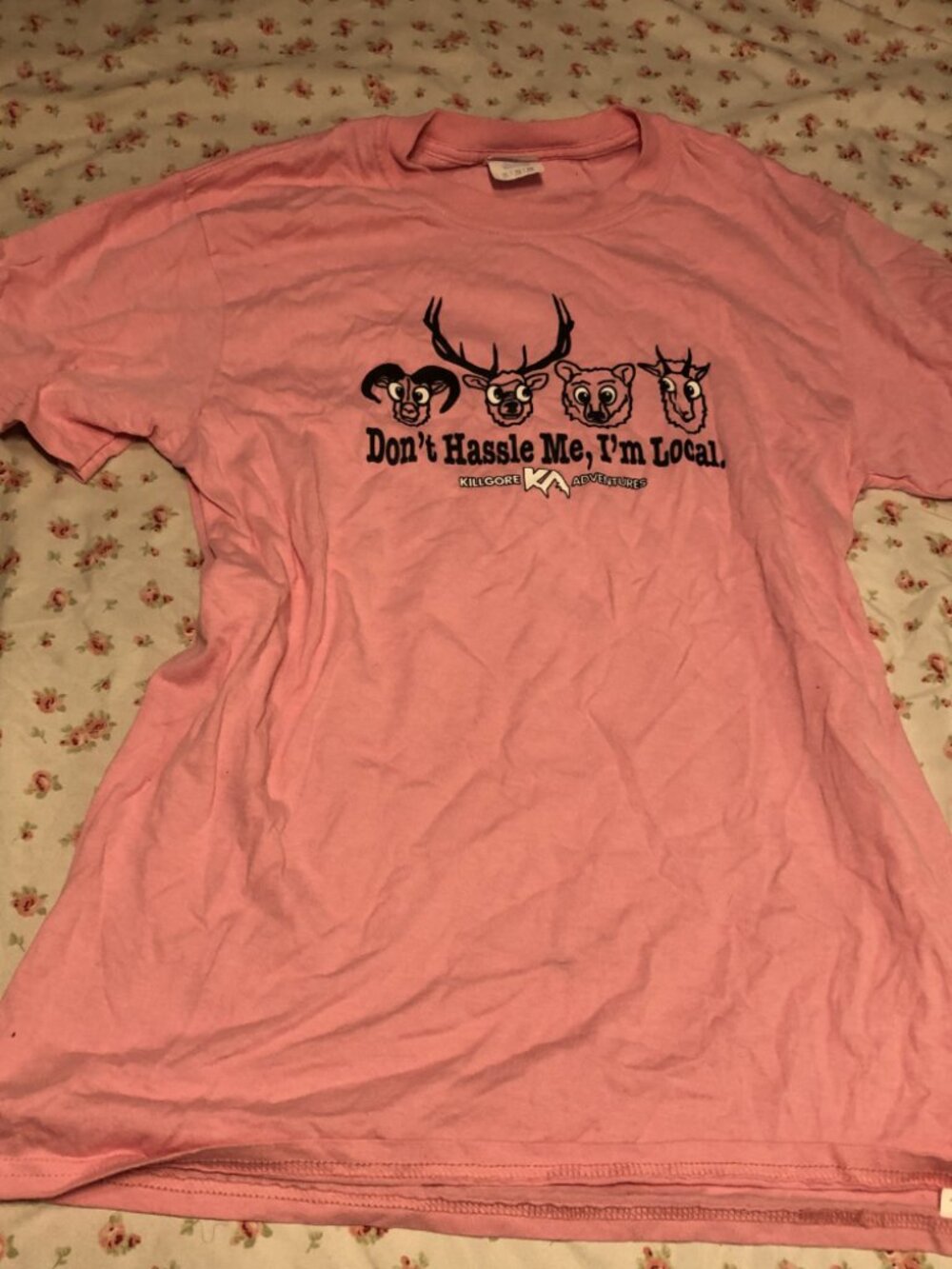 Bright Pink Country Graphic T Shirt Women’s 100% Cotton Short Sleeve